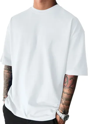Men's Fashion Oversized Tshirts Workout Short Sleeve T-Shirt Dry Fit Lightweight Crewneck Tee Tops