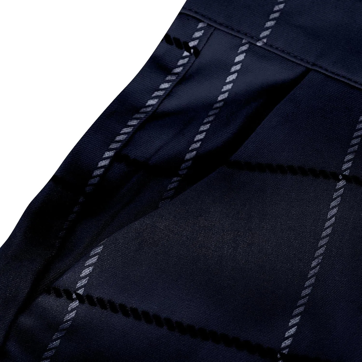 Mens Golf Pants Slim Fit Plaid Skinny Long Pants Casual Fashion Stretch Cotton Chino Pants with Pockets