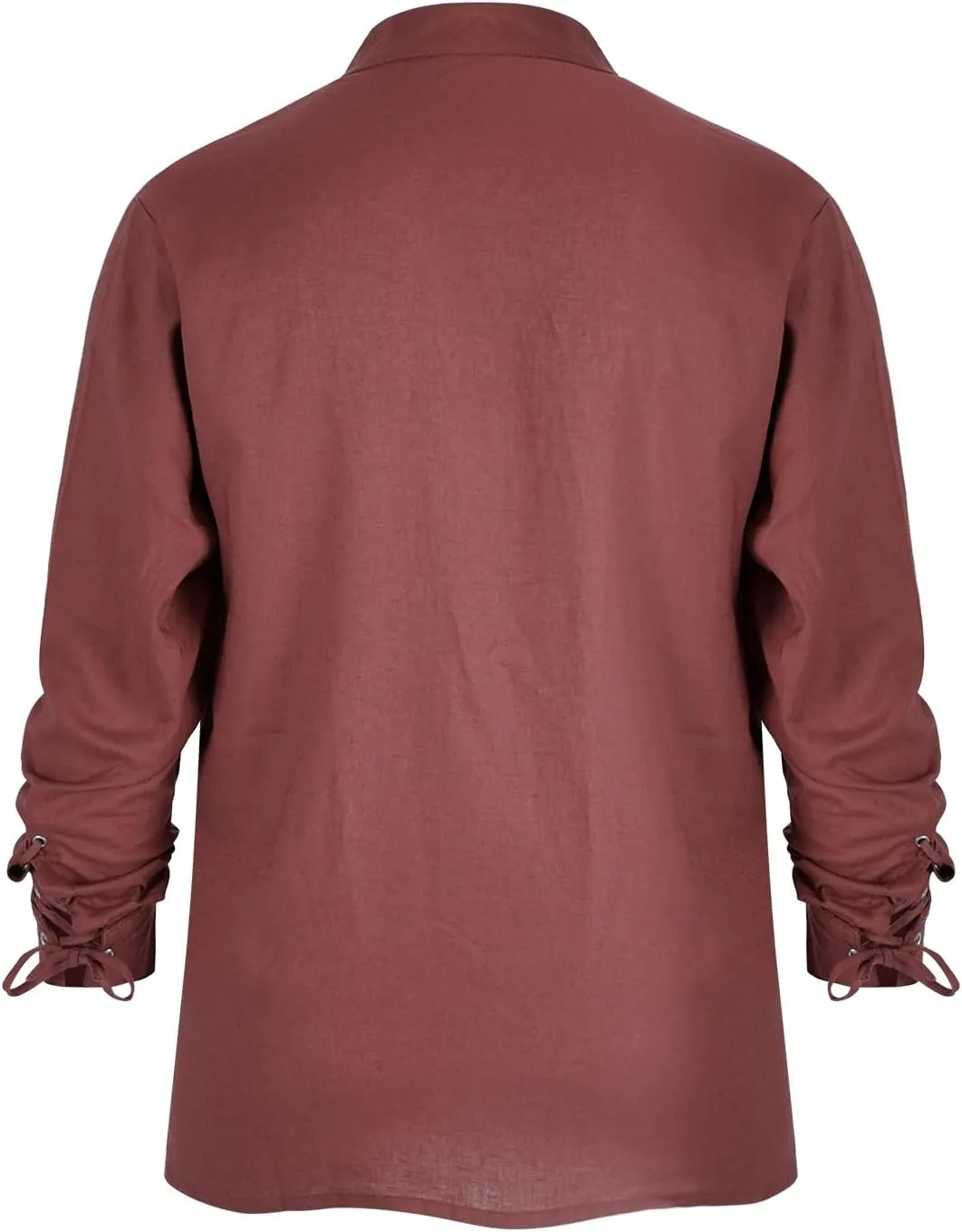 Men's Renaissance Shirt Pirate Medieval Viking top Linen Long Sleeved Halloween Costume