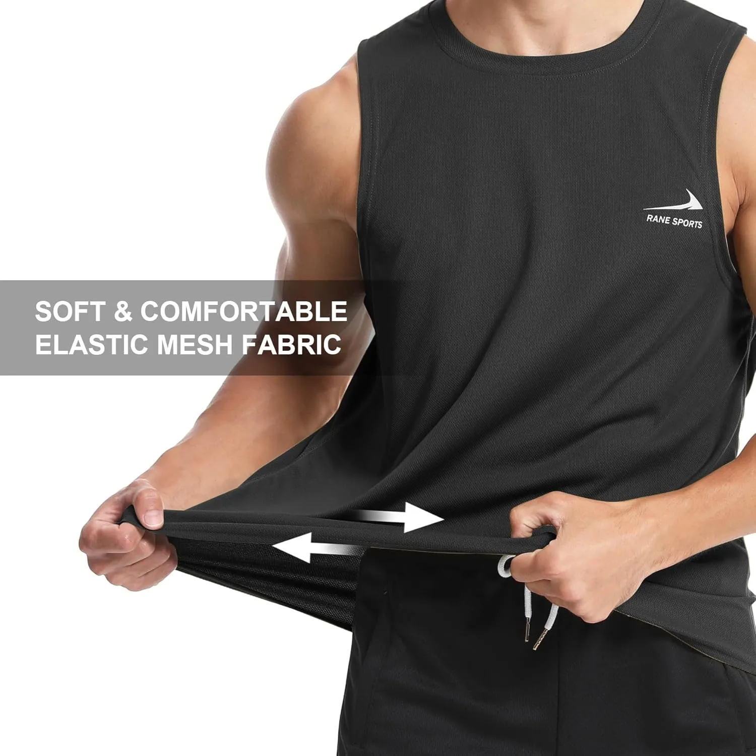 Men's Sleeveless Gym Shirts Quick-Drying Training Running Bodybuilding Athletic Tank Top