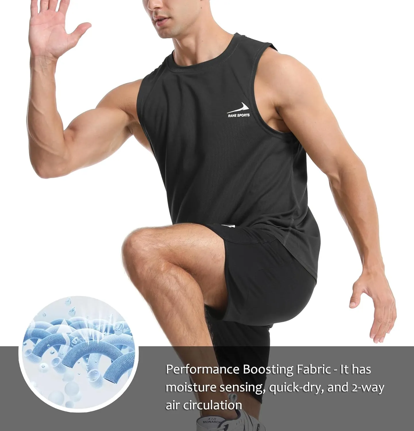 Men's Sleeveless Gym Shirts Quick-Drying Training Running Bodybuilding Athletic Tank Top