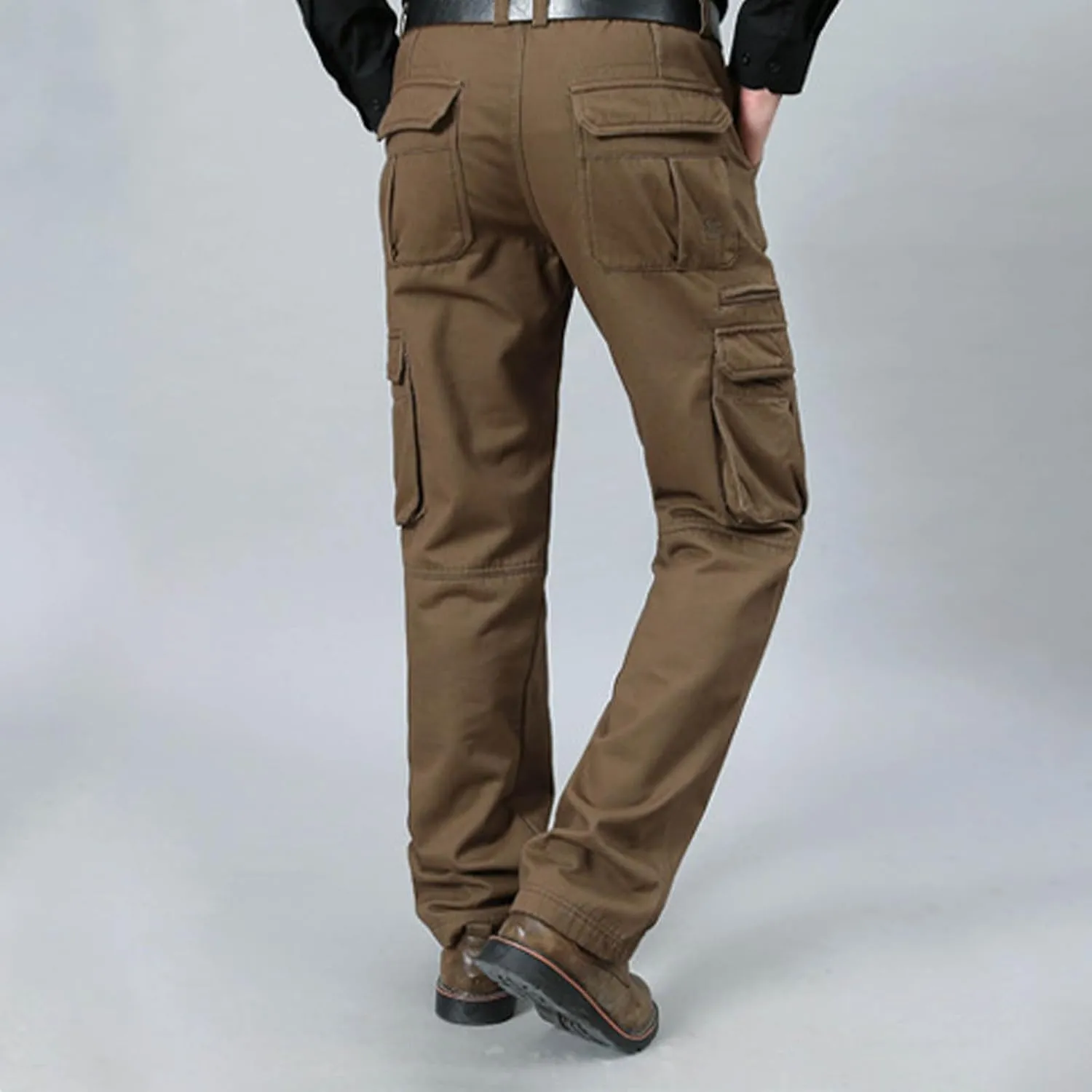 Men's Stretch Cargo Pants Straight Fit Hiking Pants Lightweight Casual Work Pants with Multi Pockets