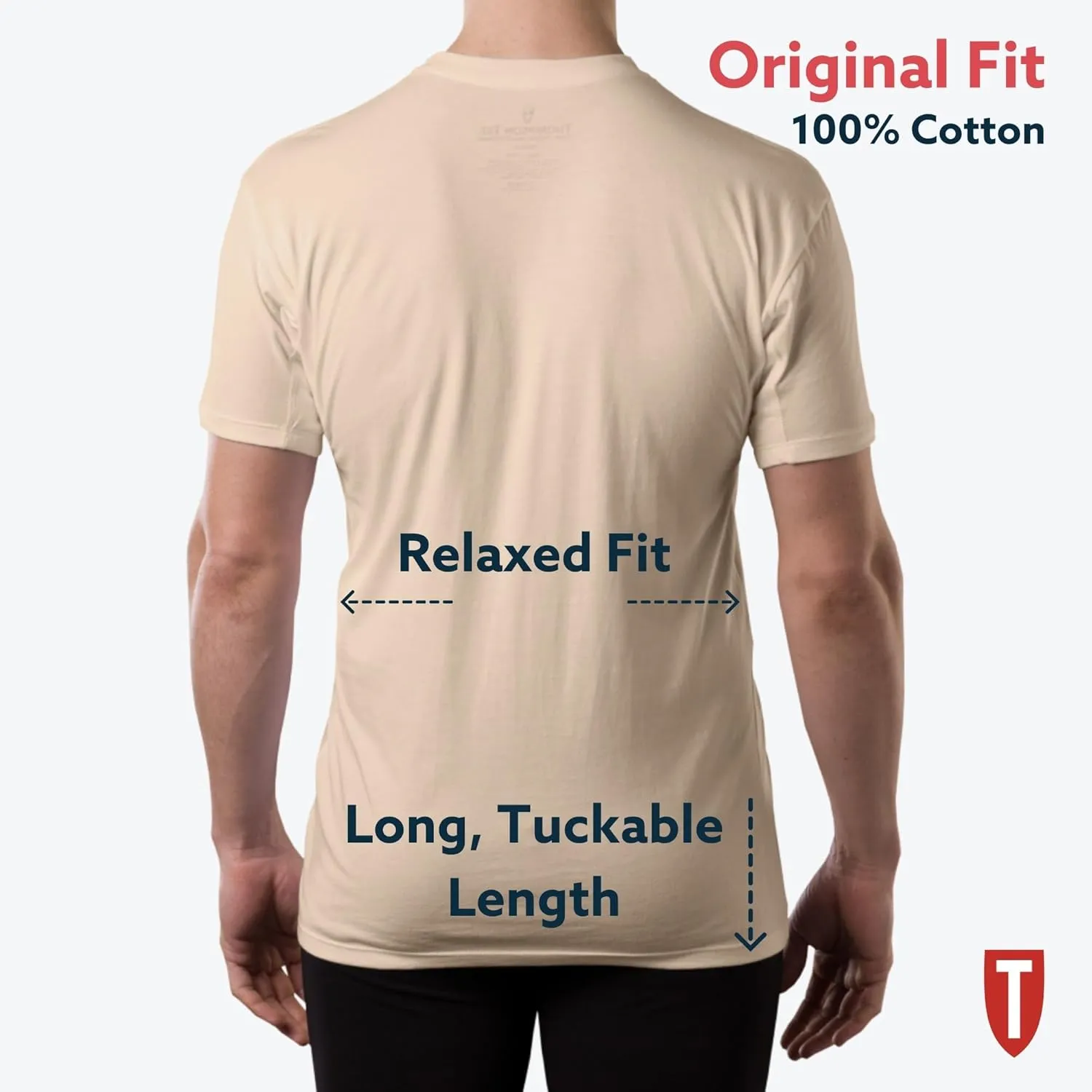 Men's Sweatproof Undershirt | Cotton Deep V Neck | Original Fit | with Sweat Pads