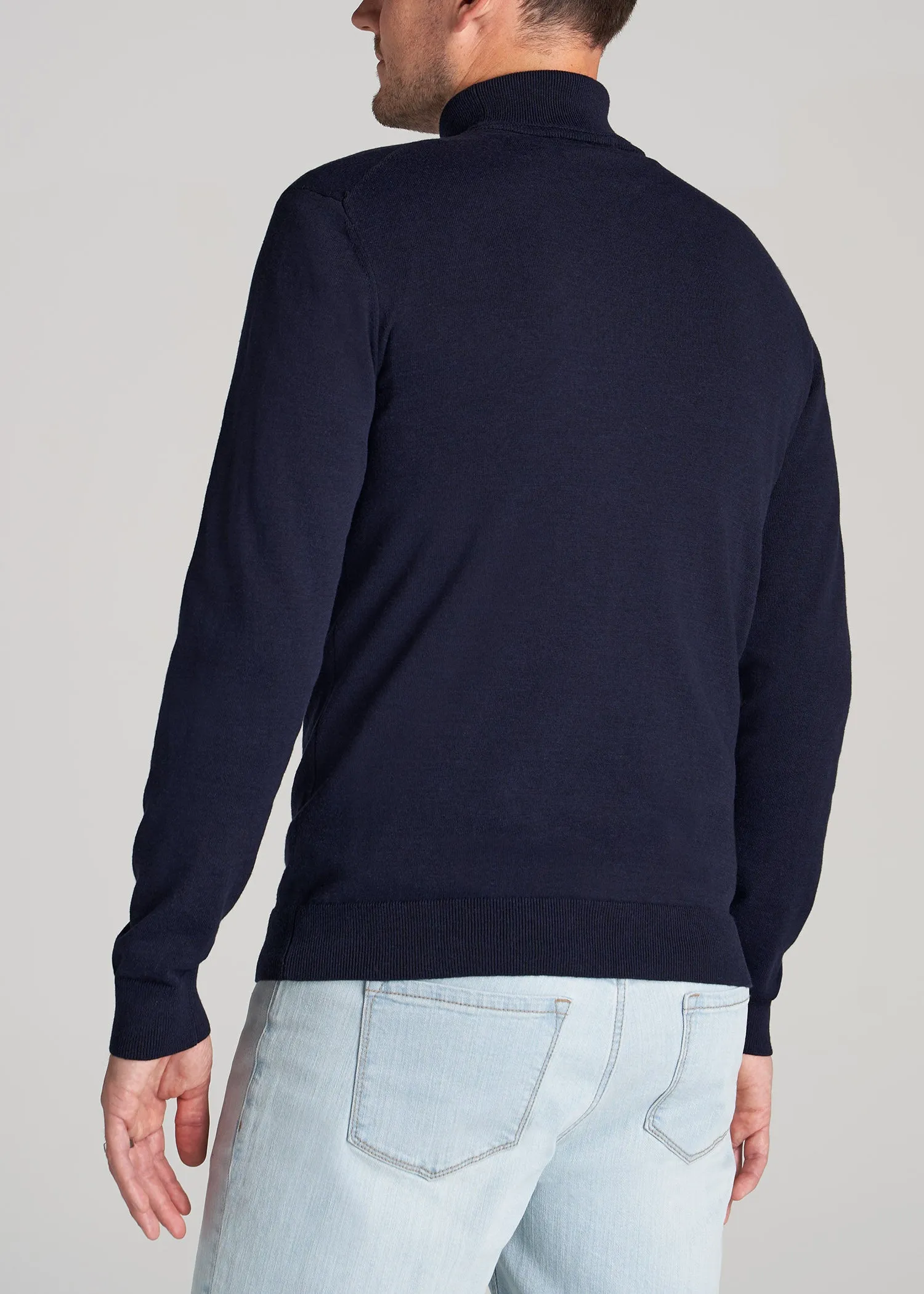 Men's Tall Turtleneck Sweater in Patriot Blue