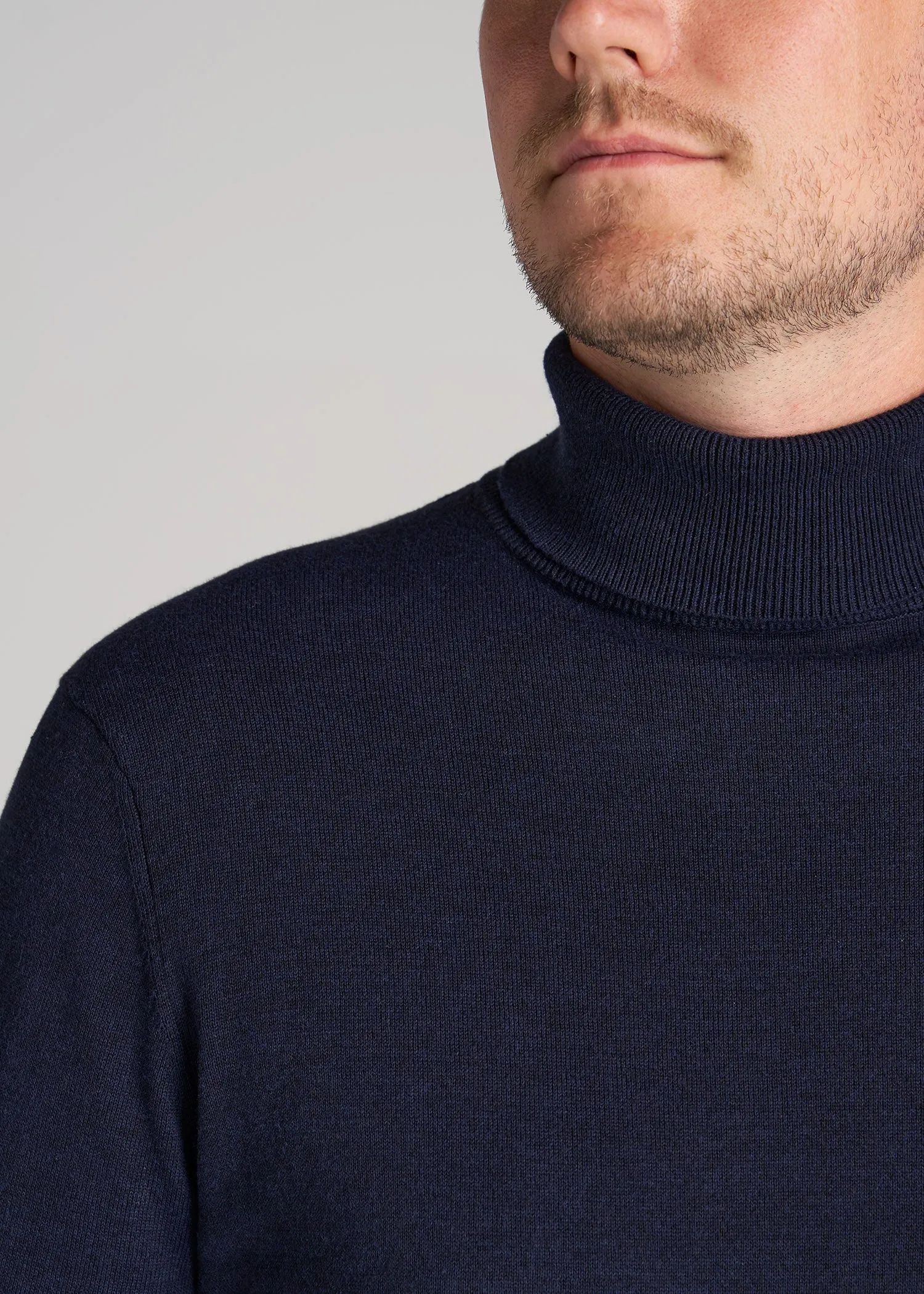Men's Tall Turtleneck Sweater in Patriot Blue