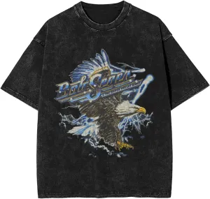 Men's Vintage Oversized T Shirt Cotton Graphic Round Neckline Short Sleeve Unsiex Tee Fashion for Fan