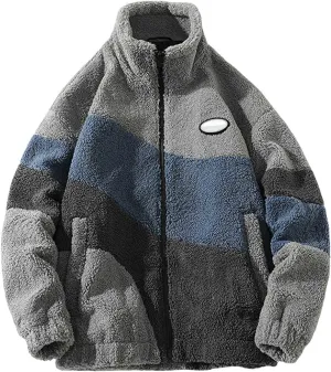 Men's Winter Jacket, Thick Thermal Cotton Warm Fleece Lined Coat, Thickened Trucker Work Cargo Jackets for Men