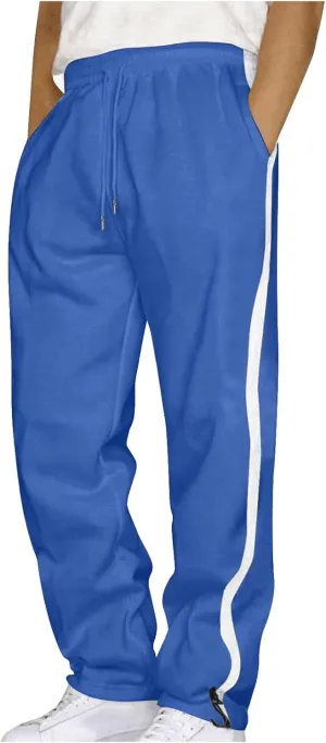 Muscularfit Mens Casual Pants Stretch Waist Big and Tall Athletic Sweatpants with Pockets Lightweight Solid Lounge Fall Pants