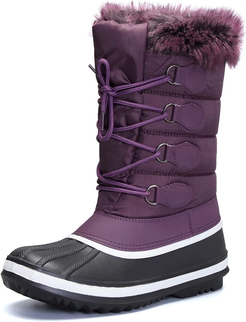 mysoft Women's Waterproof Winter Boots, Warm Insulated Snow Boots for Outdoor