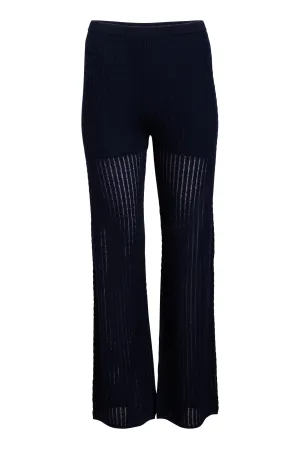 Naadam Extra Fine Cable Pointelle Wide Leg Pant