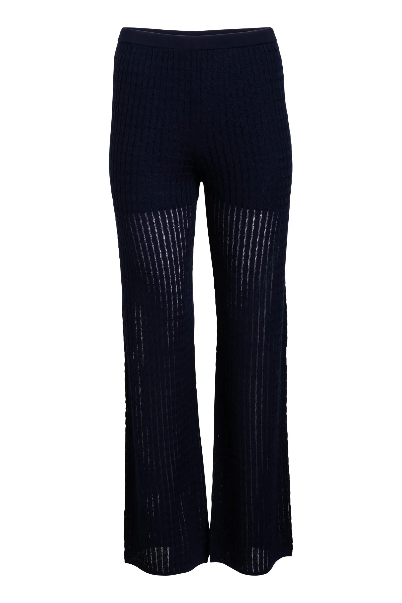 Naadam Extra Fine Cable Pointelle Wide Leg Pant