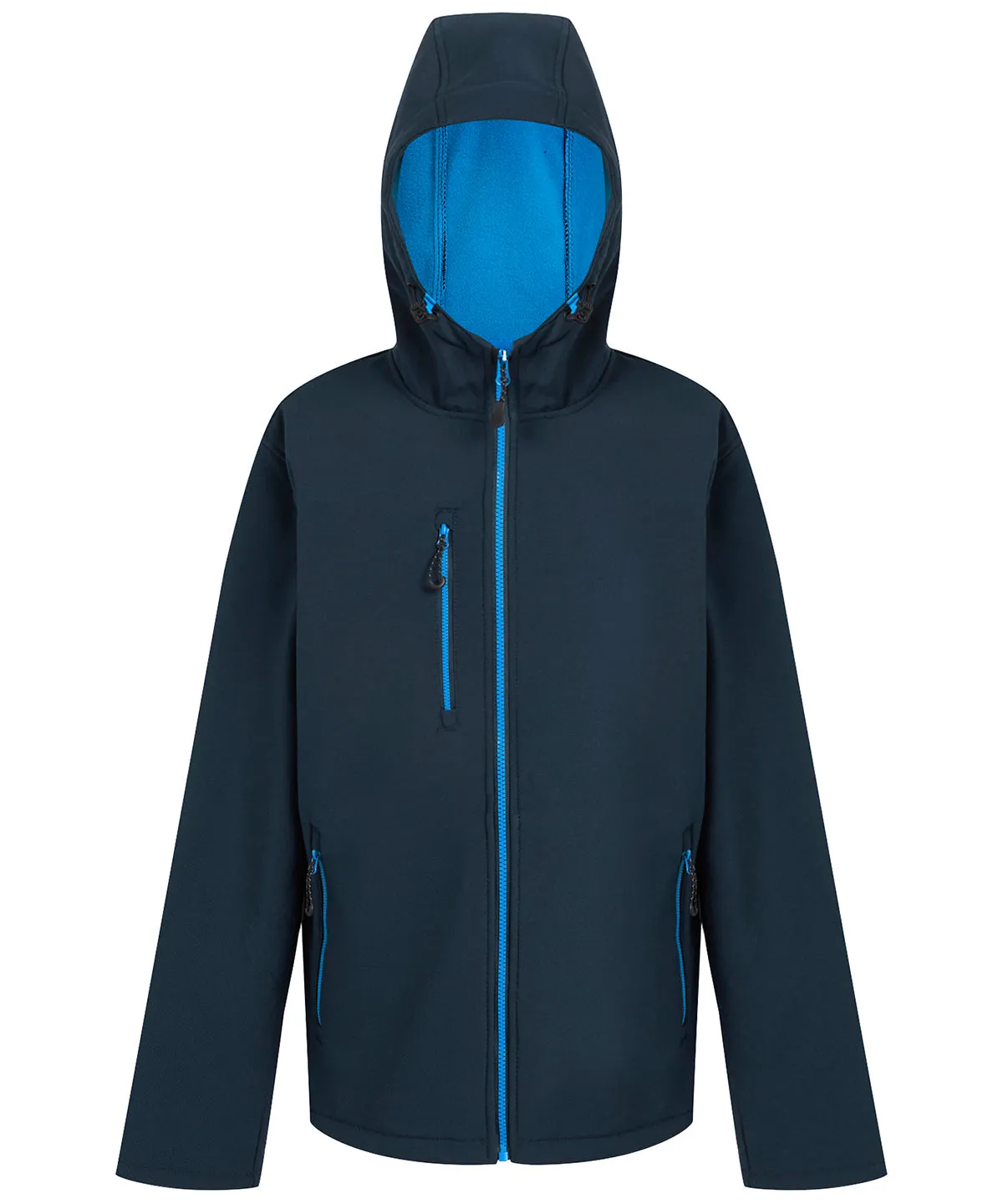 Navigate 2-layer hooded softshell jacket | Navy/French Blue