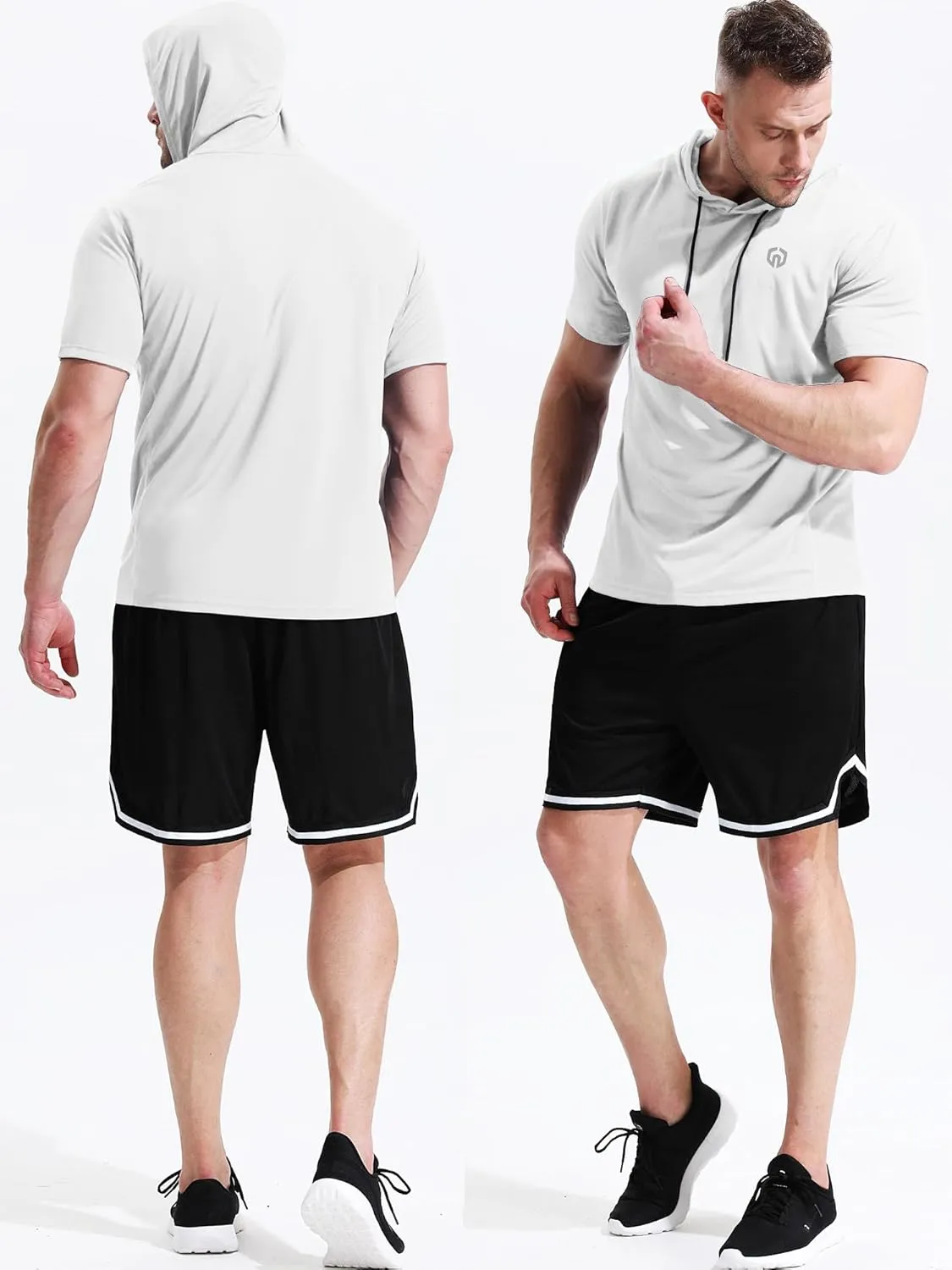 NELEUS Dry Fit Workout Athletic Muscle Tank Top Running Shirts with Hoods
