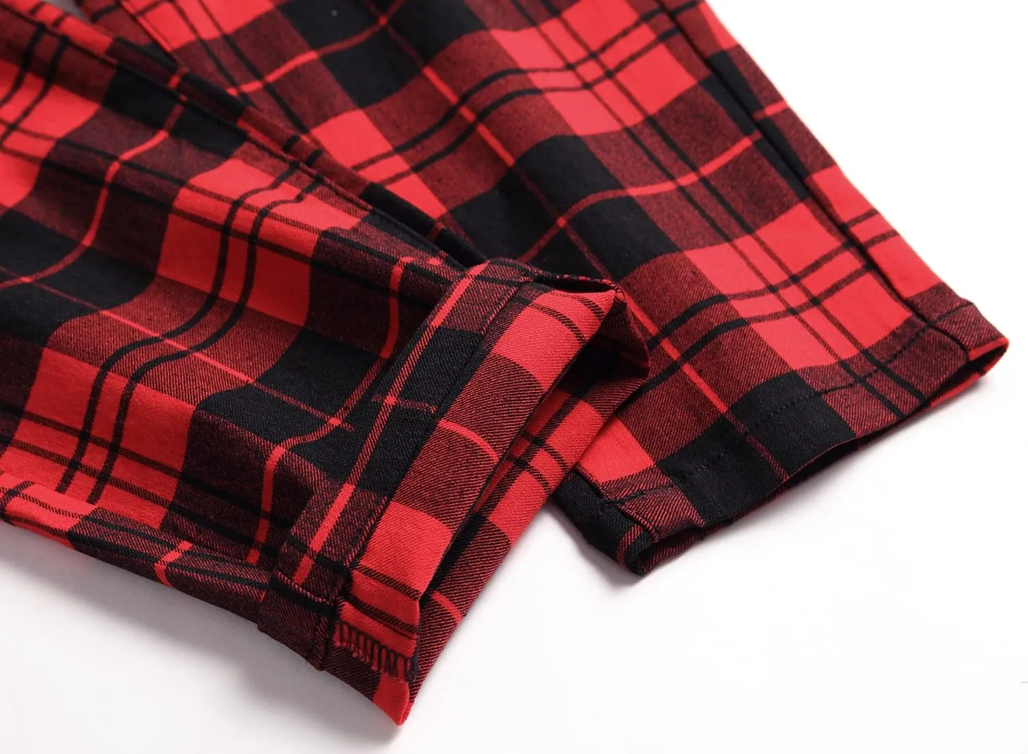 NOVOCCT Plaid Pants for Men - Skinny Mens Dress Pants - Stretch Slim Fit Business Casual Dress Chinos for Men