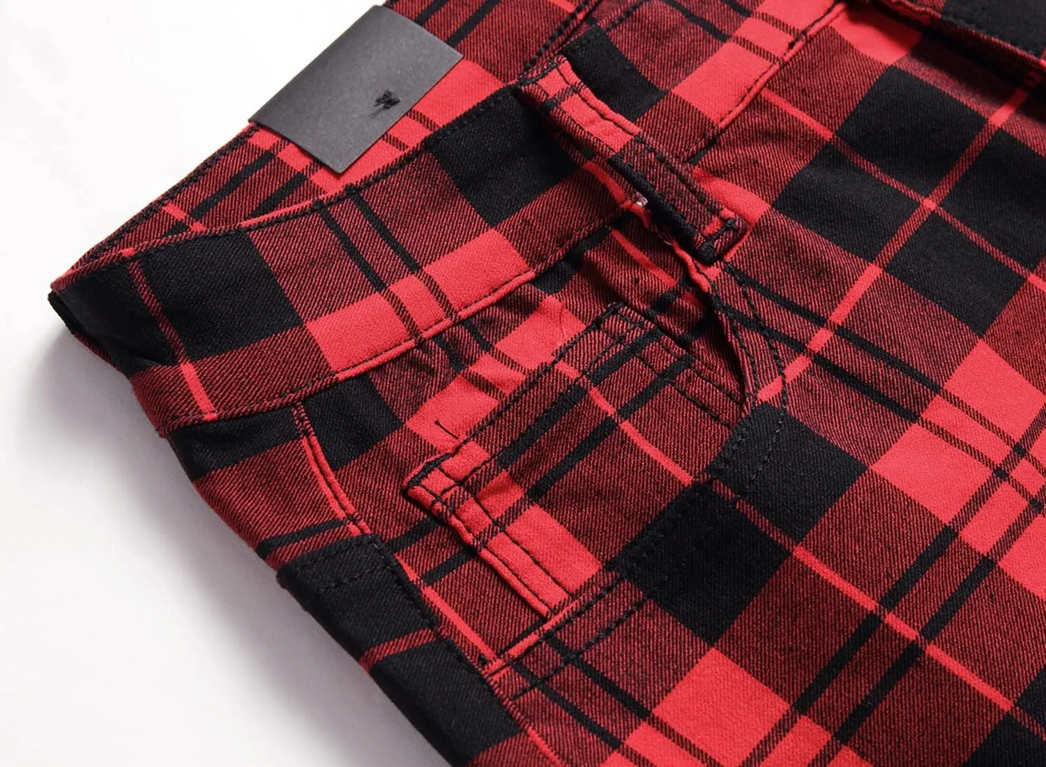 NOVOCCT Plaid Pants for Men - Skinny Mens Dress Pants - Stretch Slim Fit Business Casual Dress Chinos for Men