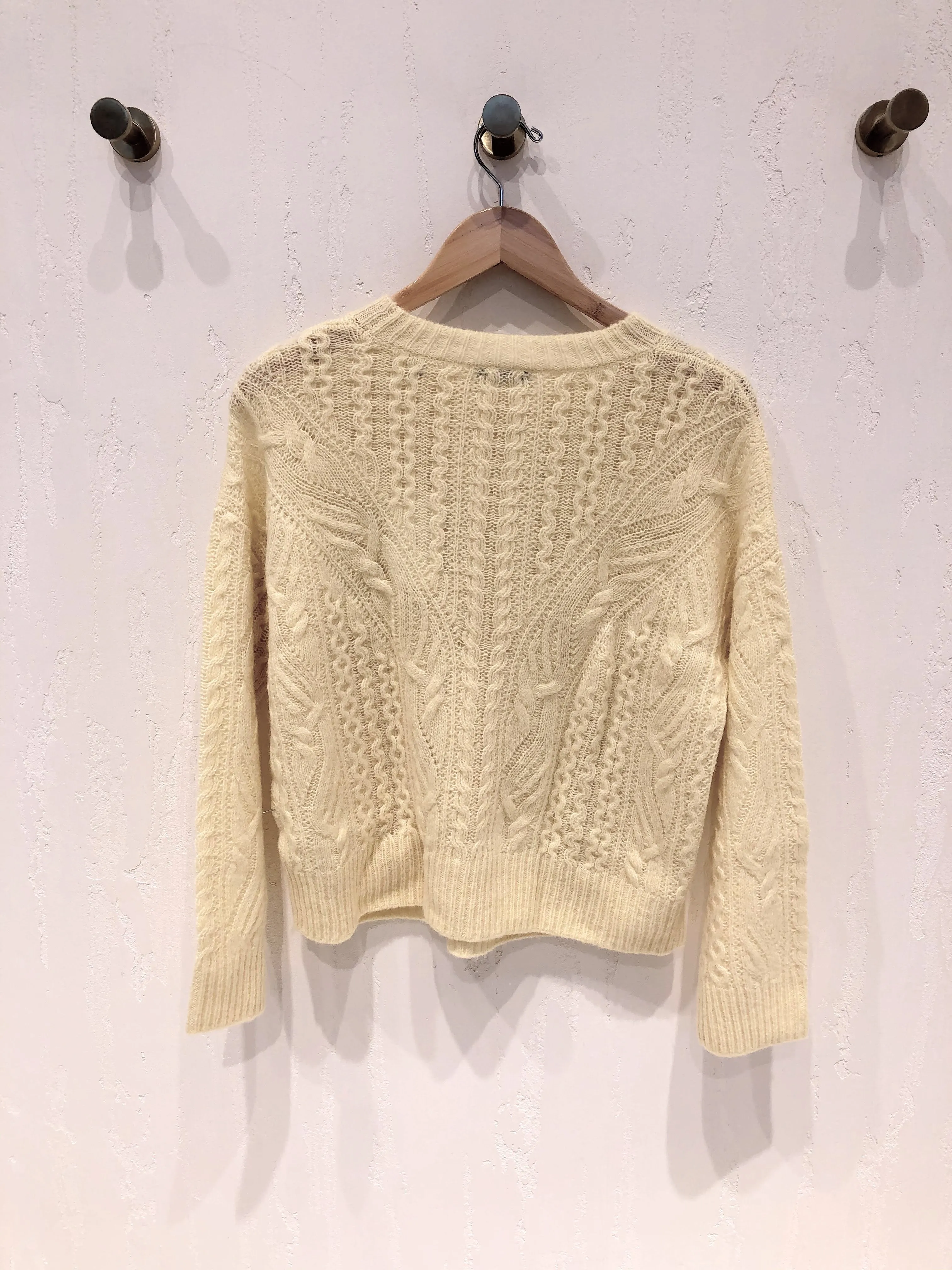 Open Knit Cable Crew