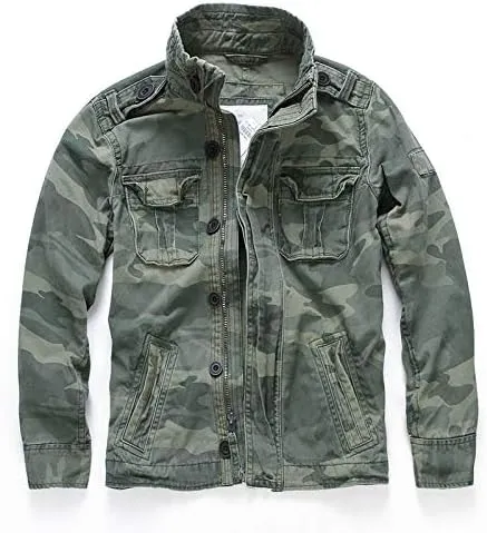 OTFTHPCW Camo Jacket Boys Casual Wear Denim Jacket Men Military Winter Thick Camouflage Coat Male Sportswear