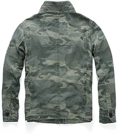 OTFTHPCW Camo Jacket Boys Casual Wear Denim Jacket Men Military Winter Thick Camouflage Coat Male Sportswear