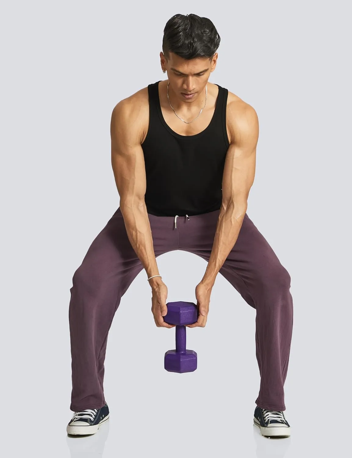 Ouber Men's Ribbed Gym Tank Top Fitness Workout Muscle Sleeveless Bodybuilding Shirt