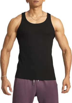 Ouber Men's Ribbed Gym Tank Top Fitness Workout Muscle Sleeveless Bodybuilding Shirt