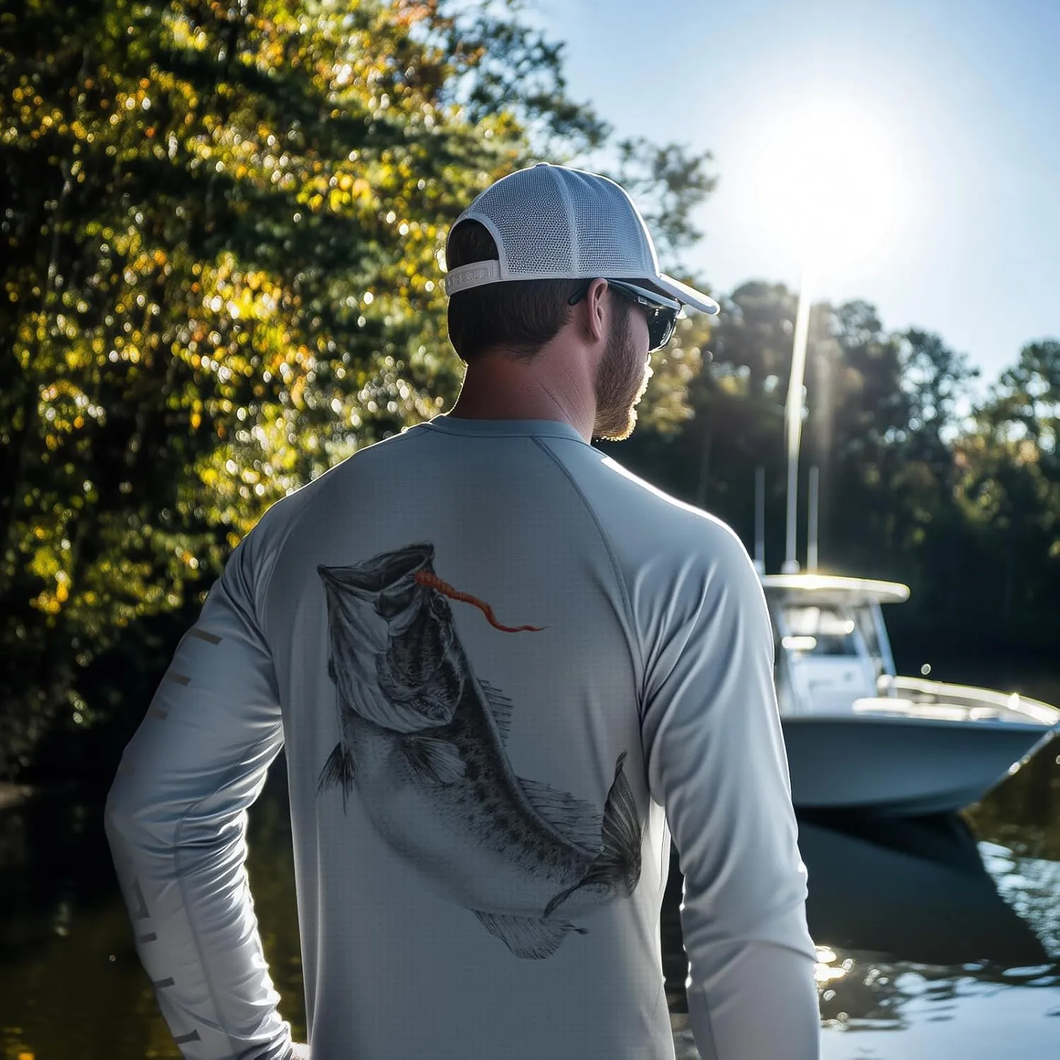 Palmyth Fishing Shirts for Men Long Sleeve UPF 50  T Shirt Sun Protection Tee UV T-Shirts
