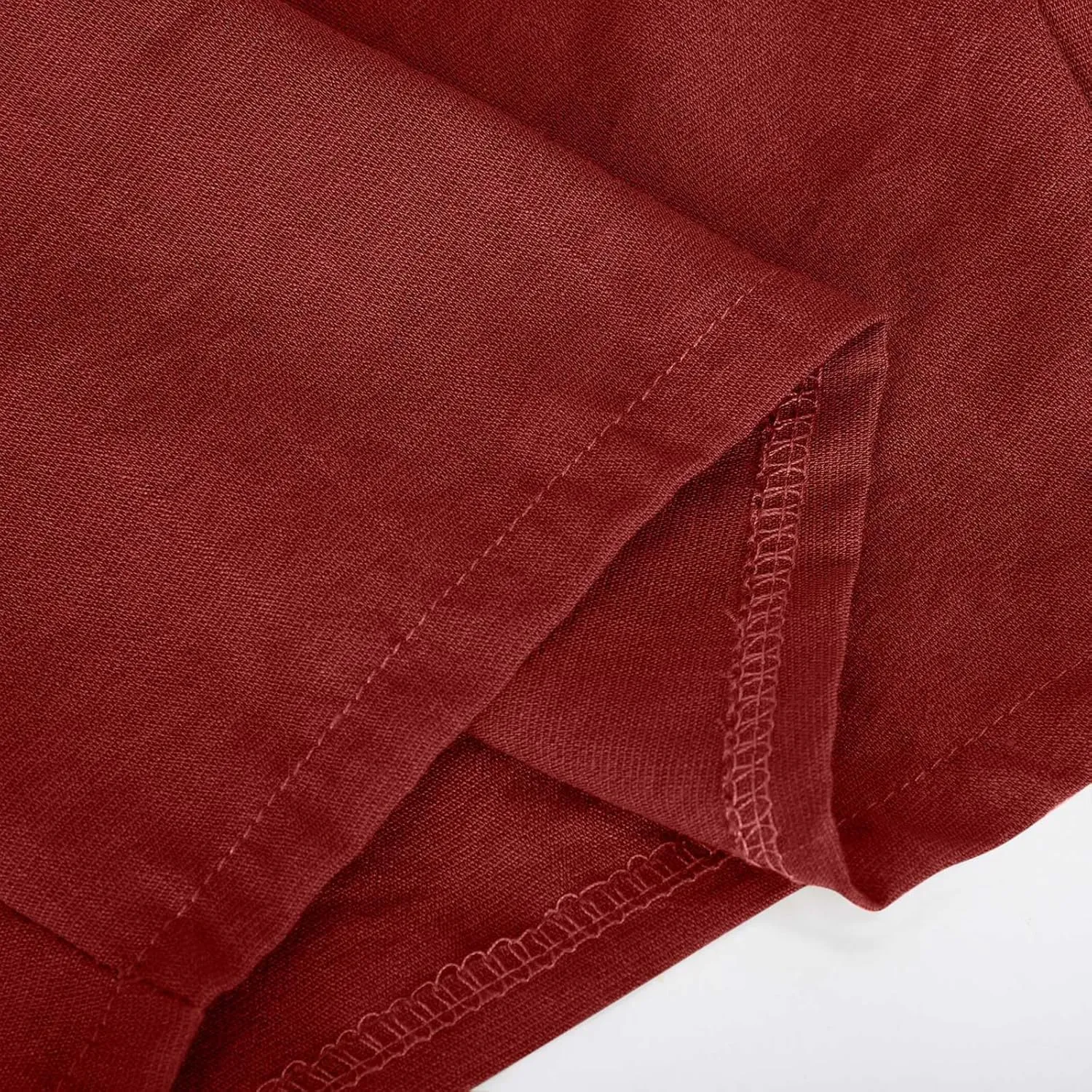 Plus Size Spring Cotton Linen Trousers for Women's Solid Elastic Waist Straight Tube Casual Wide Leg Lounge Pants
