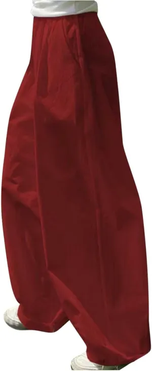 Plus Size Spring Cotton Linen Trousers for Women's Solid Elastic Waist Straight Tube Casual Wide Leg Lounge Pants