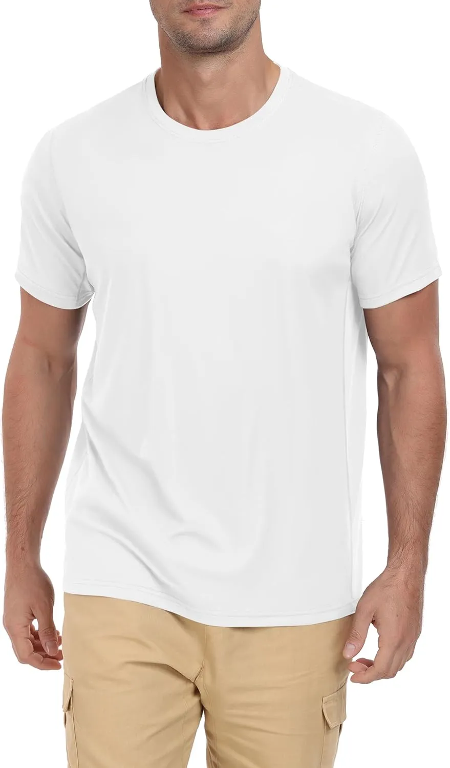QIVICIMA Men's Workout T-Shirt Short Sleeve Athletic Shirts Dry Fit Breathable Mesh Running Tee Top