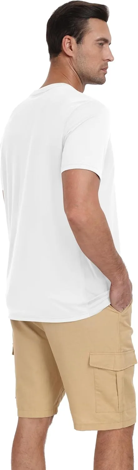 QIVICIMA Men's Workout T-Shirt Short Sleeve Athletic Shirts Dry Fit Breathable Mesh Running Tee Top