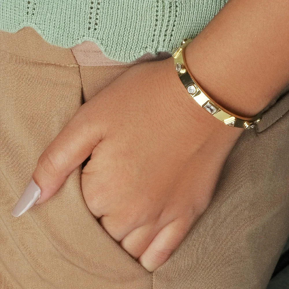 Rainbow Shapes Cuff Bangle