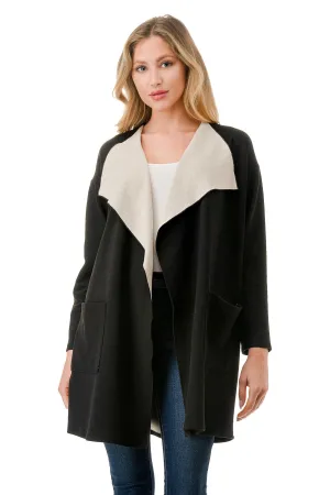 Reversible Cardigan with Pockets