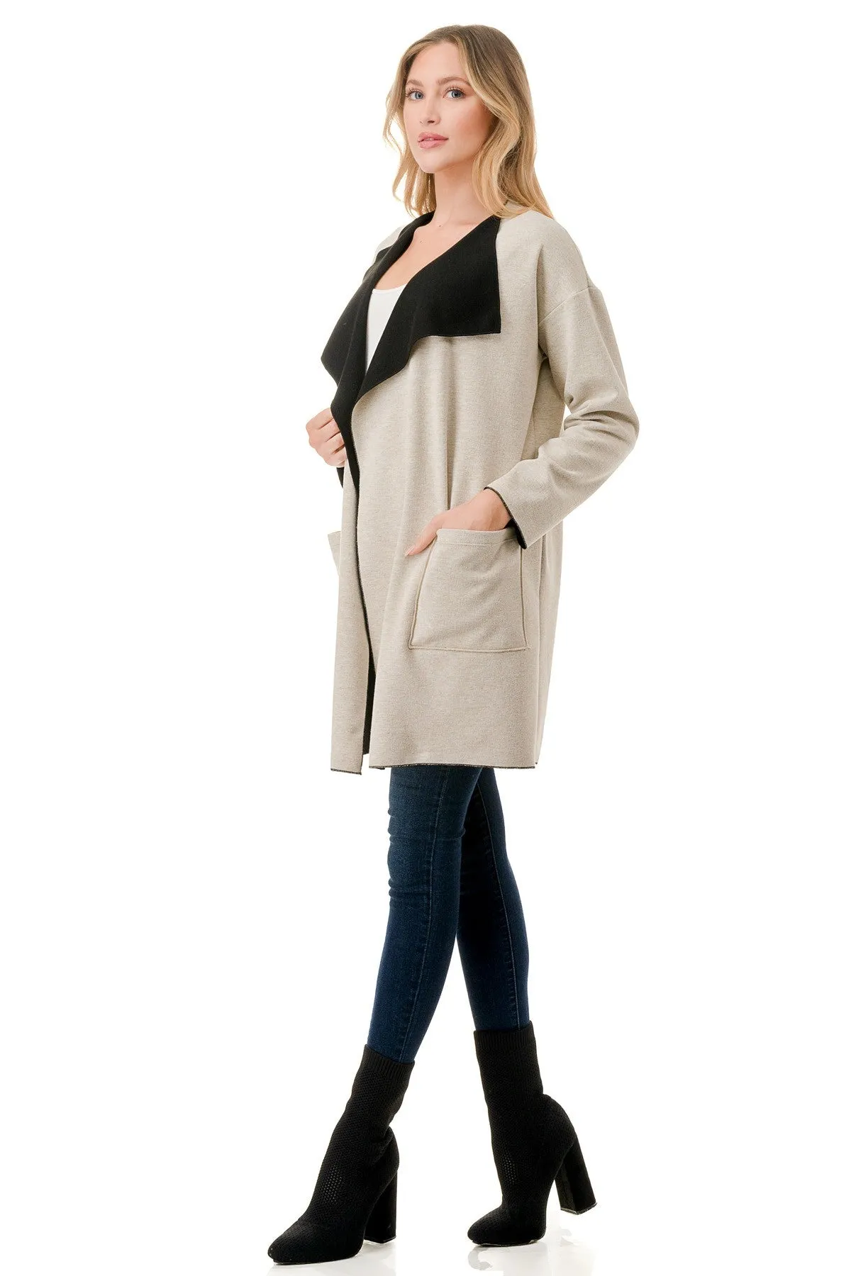 Reversible Cardigan with Pockets
