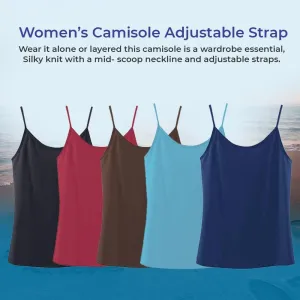 SAGEFINDS Womens Camisole | Basic Tank Top | Adjustable Spaghetti Straps | Silky Soft Cami