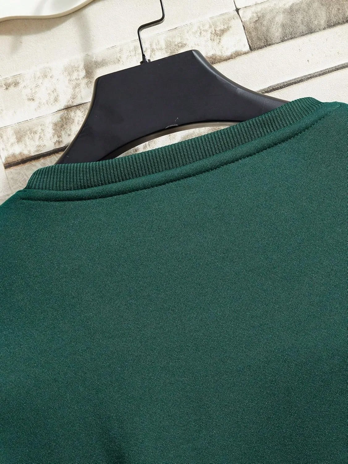 SHENHE Men's Oversized Crew Neck Graphic Letter Long Sleeve Sweatshirt Pullover Top