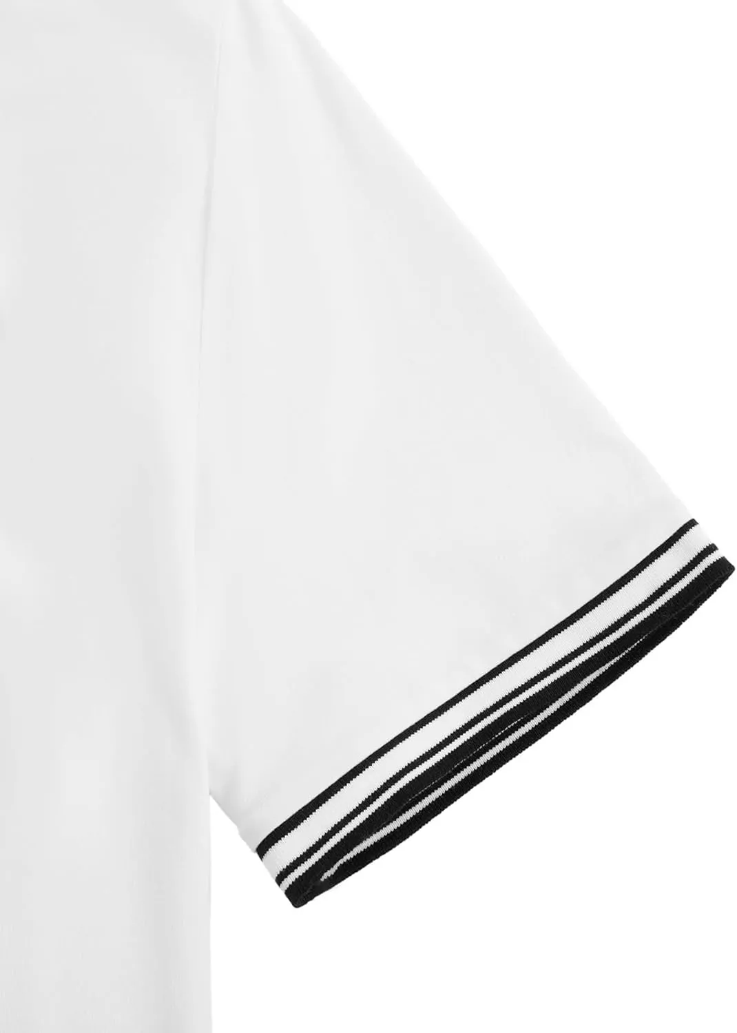 SOLY HUX Men's Crown Letter Print Striped Trim Tee Tops Short Sleeve Crew Neck Summer T Shirt