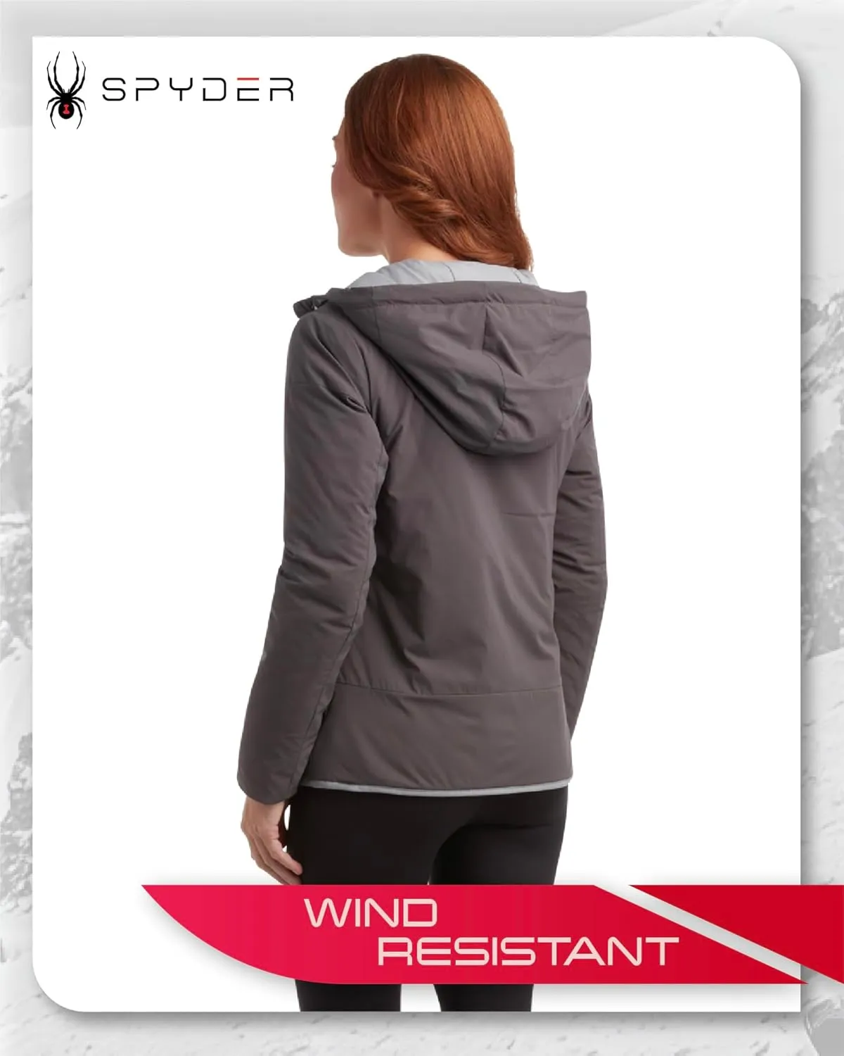 Spyder Women's Performance Windbreaker Jacket - Insulated Lightweight Full Zip Wind and Water-Resistant Hooded Jacket (S-XL)