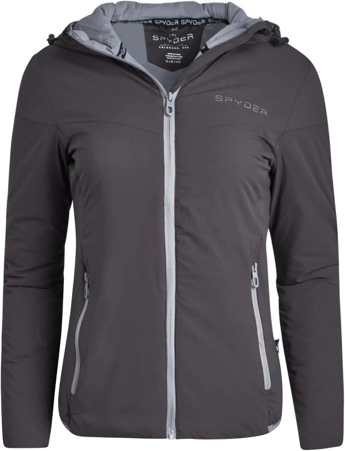 Spyder Women's Performance Windbreaker Jacket - Insulated Lightweight Full Zip Wind and Water-Resistant Hooded Jacket (S-XL)