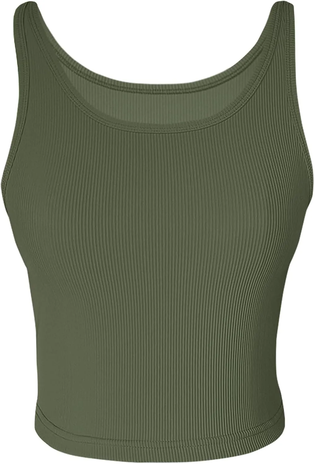 tagunop Women's Sleeveless Tank Tops Scoop Neck Basic Cami Tee Shirts Casual Ribbed Slim Fitted Top