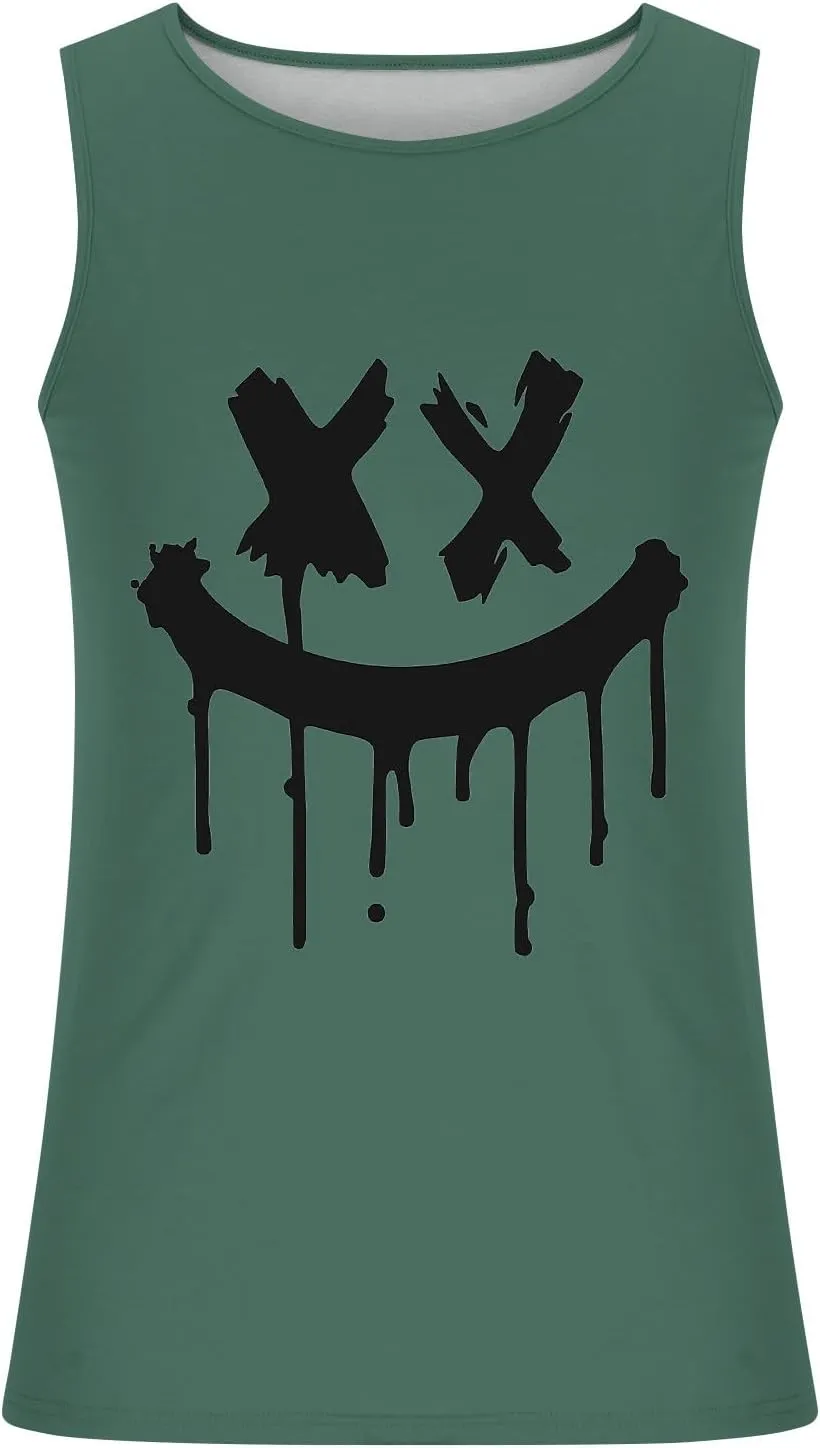 Tank Tops Men Graphic Funny Sleeveless Soft Novelty Tops Quick Dry Athletic Stretch Tank Pack