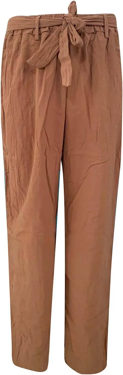 TARIENDY Wide Leg Pants Women High Waist Ladies Elastic Drawstring Outfits Summer high Waist Pants Wide Leg Comfy Trousers