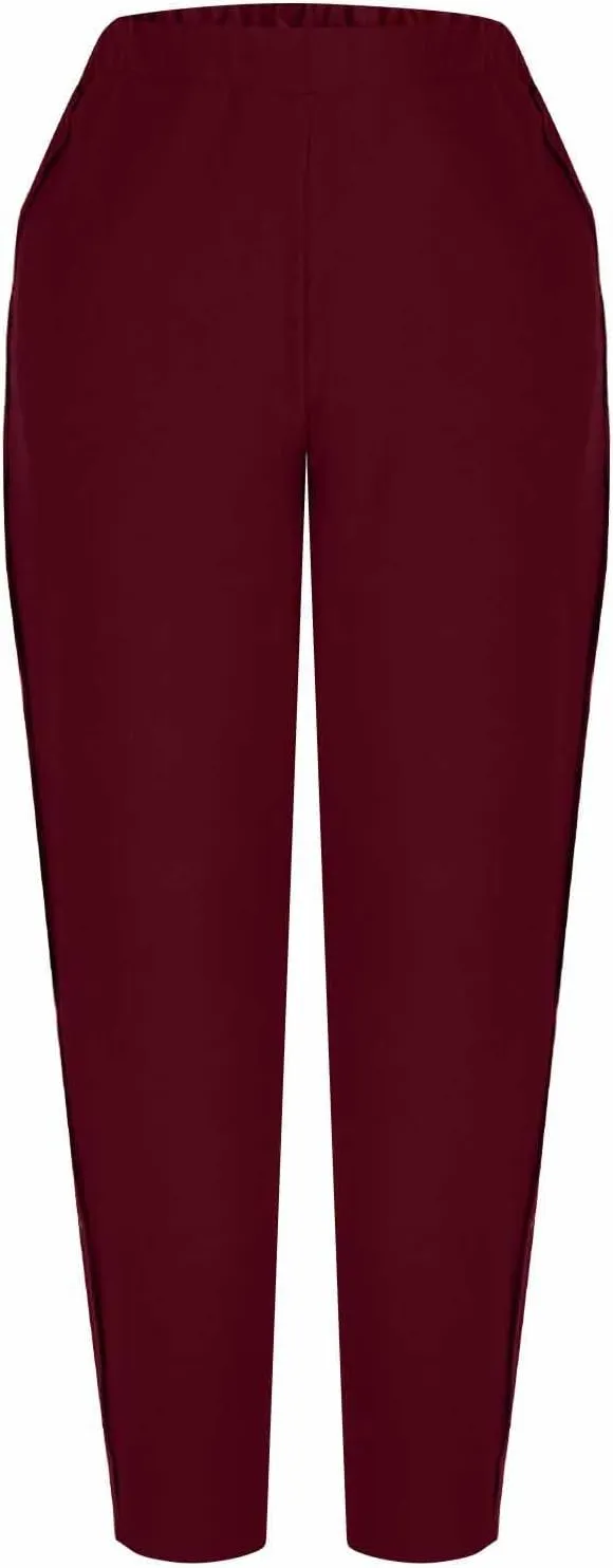 TARIENDY Women's Wide Leg Lounge Pants Womens Side Button Elastic Pants high Waist Comfy Trousers Summer Casual Outfits