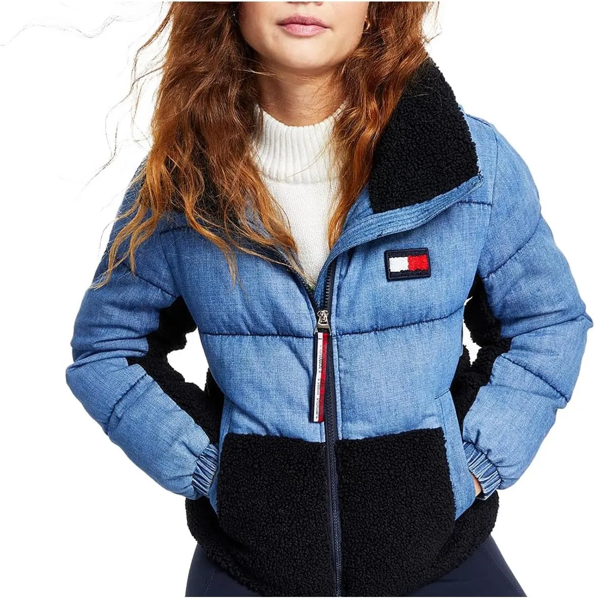 Tommy Hilfiger Women's Nylon Sherpa Puffer Jacket