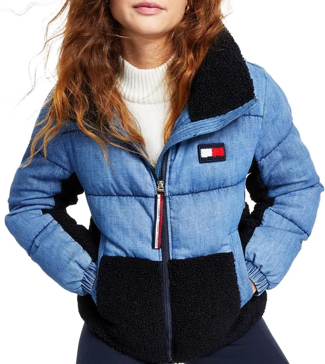 Tommy Hilfiger Women's Nylon Sherpa Puffer Jacket