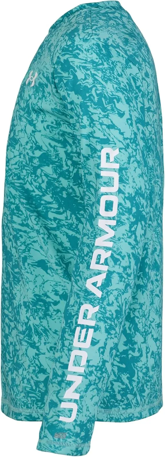 Under Armour Boys' Outdoor Long Sleeve Tee, Stylish Crew Neckline, Logo & Printed Designs, UPF 50 