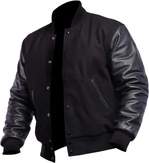 Unisex Women/Mens Varsity Letterman Jacket | College Baseball High School Bomber Wool   Faux Leather Jacket