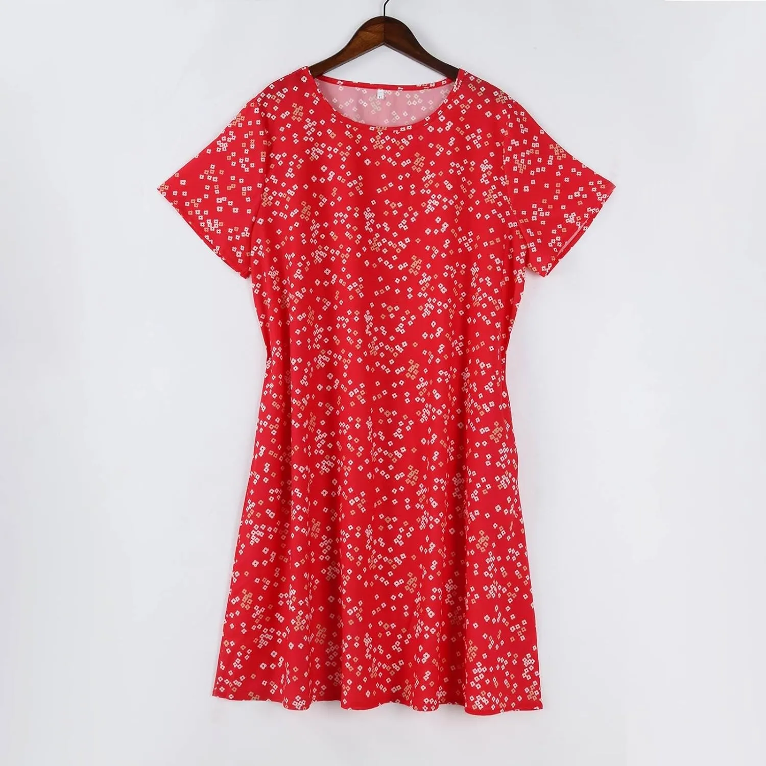 Vacation Dresses for Women 2025 Summer Boho Short Sleeve Scoop Neck Hawaiian Beach Dress Elegant Flowy Floral Sundress