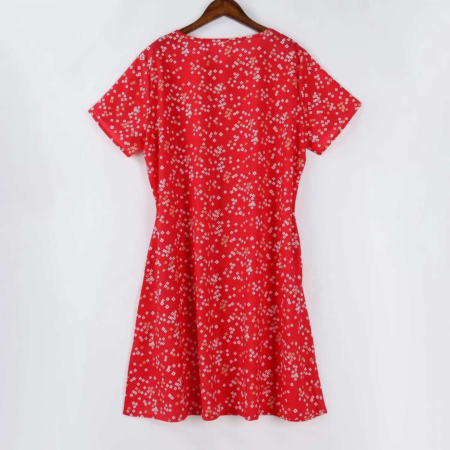 Vacation Dresses for Women 2025 Summer Boho Short Sleeve Scoop Neck Hawaiian Beach Dress Elegant Flowy Floral Sundress