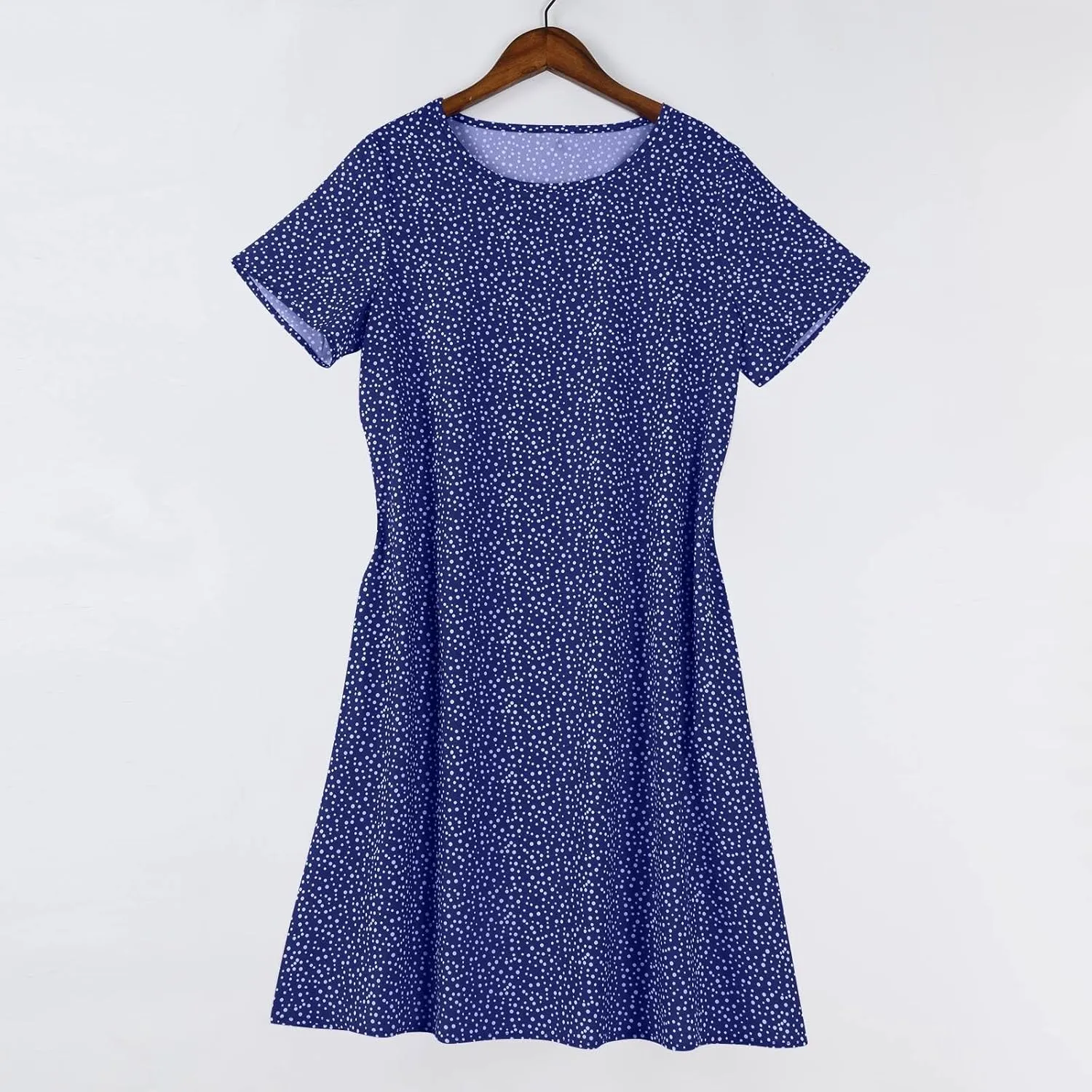 Vacation Dresses for Women 2025 Summer Boho Short Sleeve Scoop Neck Hawaiian Beach Dress Elegant Flowy Floral Sundress