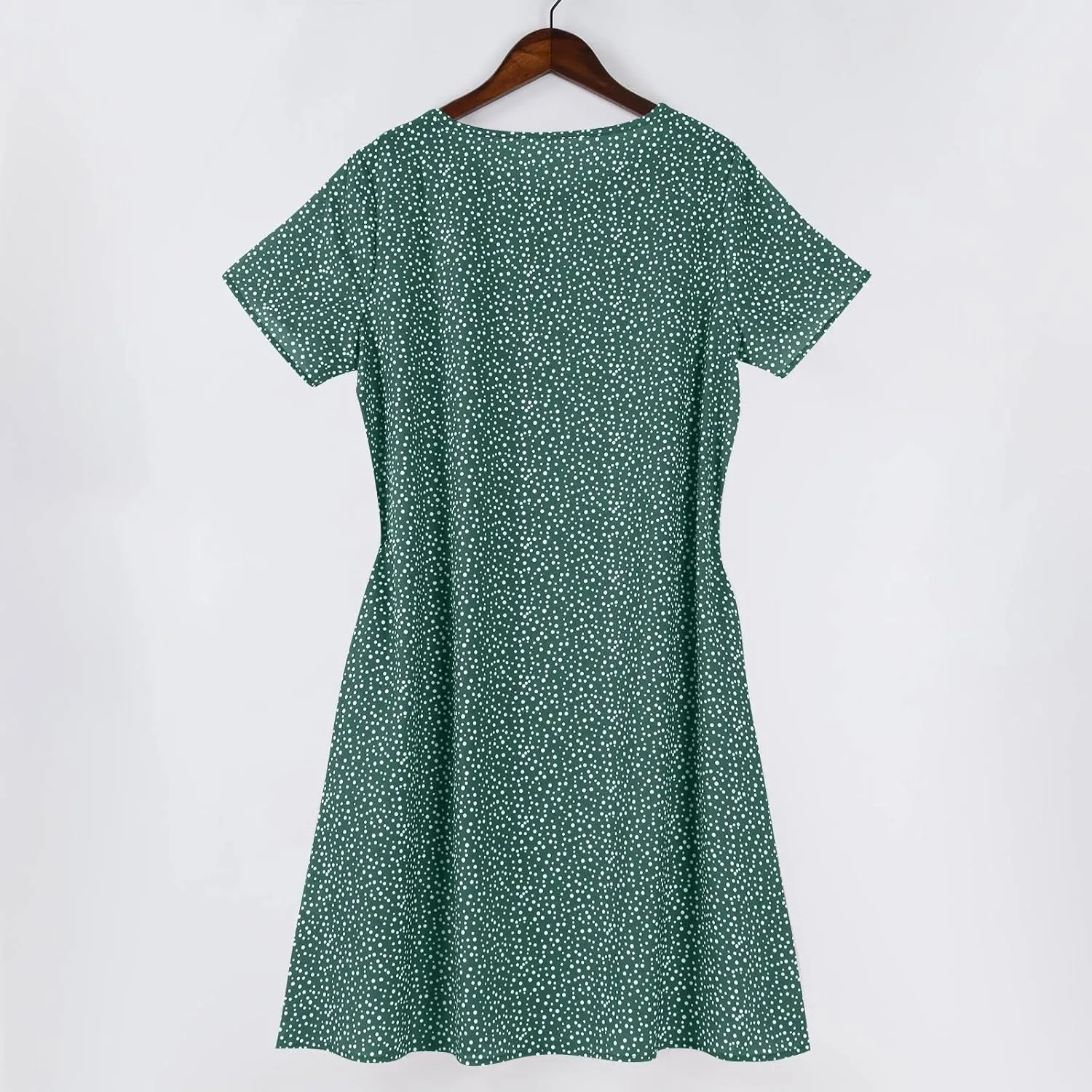 Vacation Dresses for Women 2025 Summer Boho Short Sleeve Scoop Neck Hawaiian Beach Dress Elegant Flowy Floral Sundress