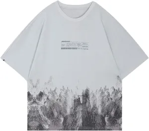 Vamtac Graphic Tees Men Oversized Vintage Tee Shirt Y2k Shirts Loose Short Sleeve Streetwear Aesthetic Tops